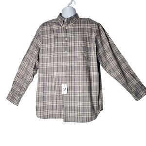 NWT Joseph Abboud Men's Classic Fit‎ Cotton/Cashmere Plaid Shirt Long Sleeve L
